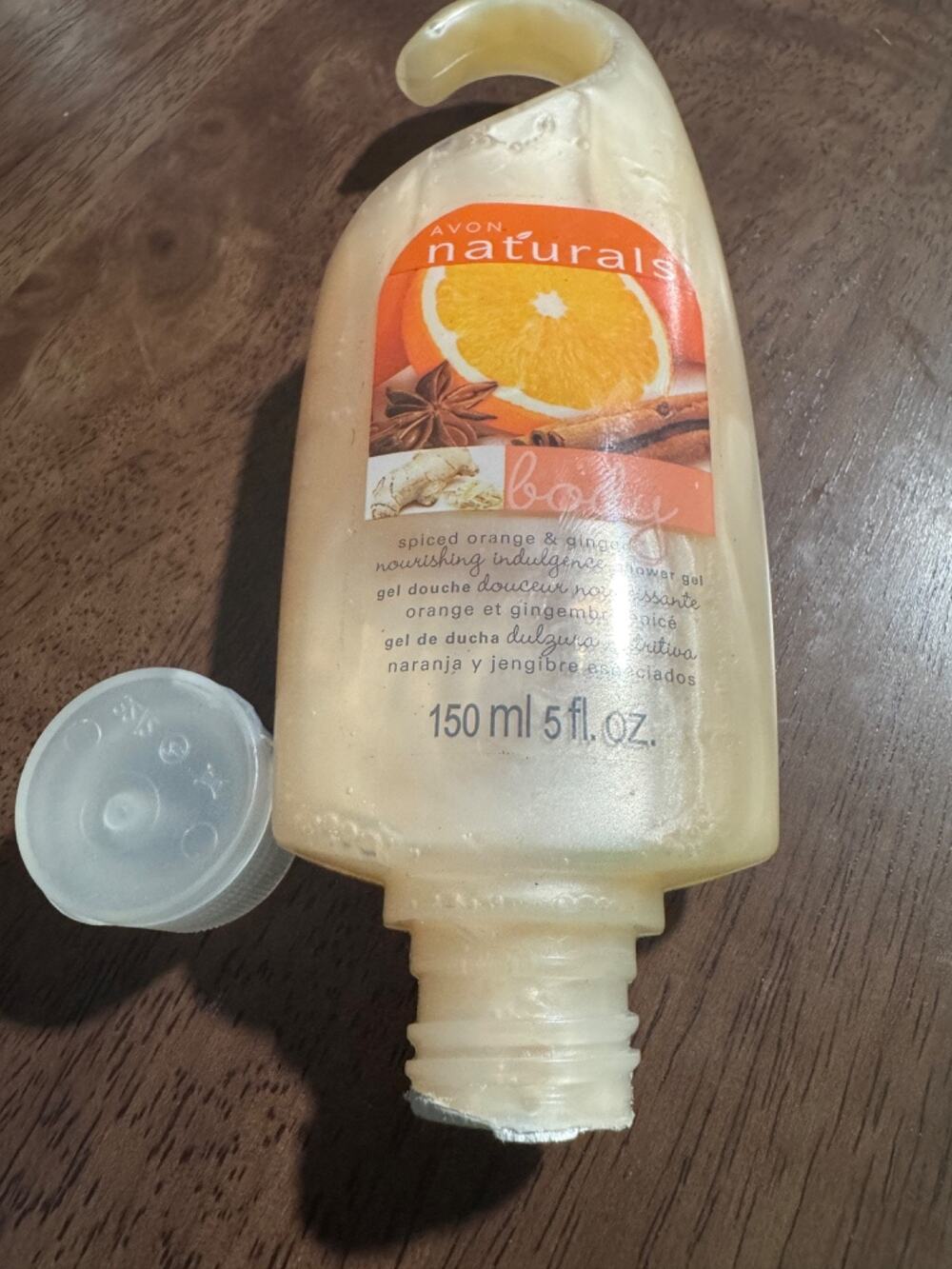 Avon naturals nourishing shower gel “spiced orange & ginger”